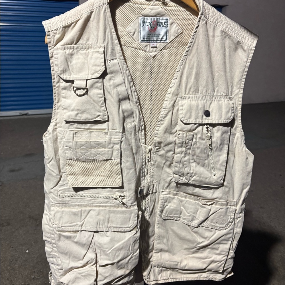 Fox Fire Men's Beige Outdoor / Photography / Pocket Vest - L